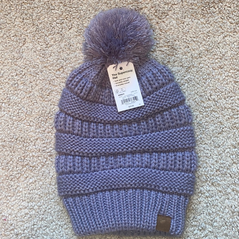 NWT Sonoma Good For Life Light Purple The Super Cozy Hat